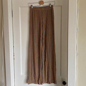 Nasty Gal Shimmer Stripe Knit Pants sz Small NWT